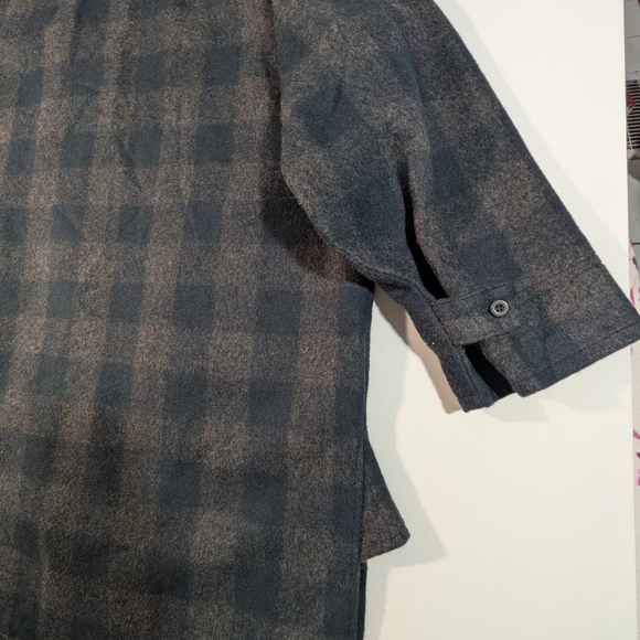 Swanndri Mosgiel Mens Wool Zip Front Bush Shirt/Coat Grey Blue - Picture 4 of 16